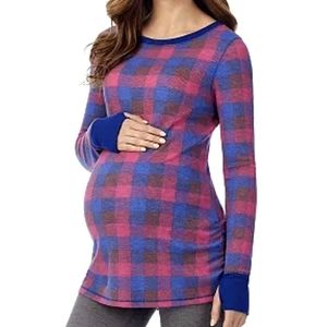 Cuddl Duds Maternity Stretch Thermal Long Sleeves Ballet Top